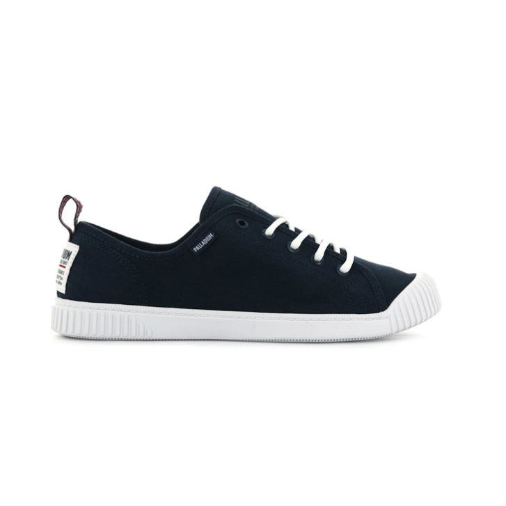 Baskets Palladium Easy Dentelle Tela Low Tops Femme Bleu Marine | FR RWZ596G